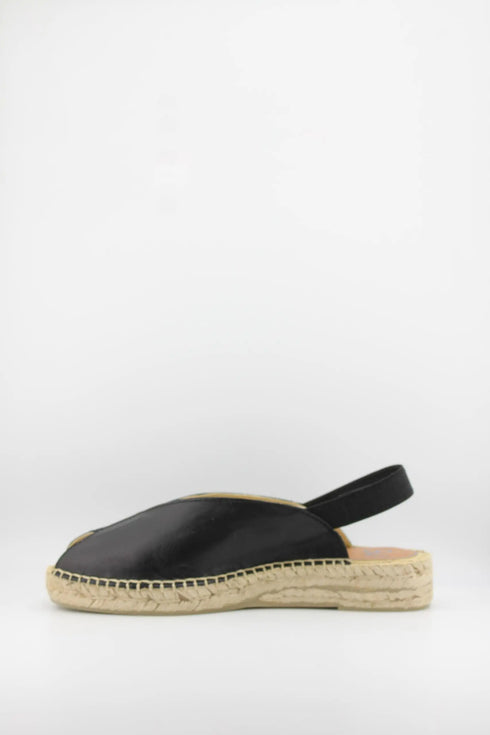 Salvi Calzados Leather Espadrille Slingback Sandals